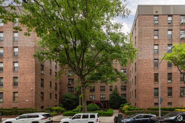 Brick high rises are great places to live near Forest Park in Queens.