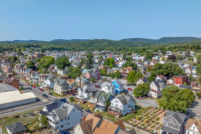 The sloping Allegheny mountains frame the Hileman Heights neighborhood on Altoona's south edge.