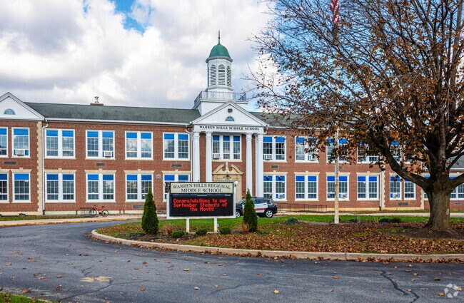 Warren Hills Regional Middle School is very stately in stature in Harmony Township, N.J.