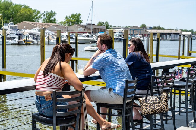Gather with friends at the new Dos Bumpers restaurant in Eastern Harrison for waterside drinks.