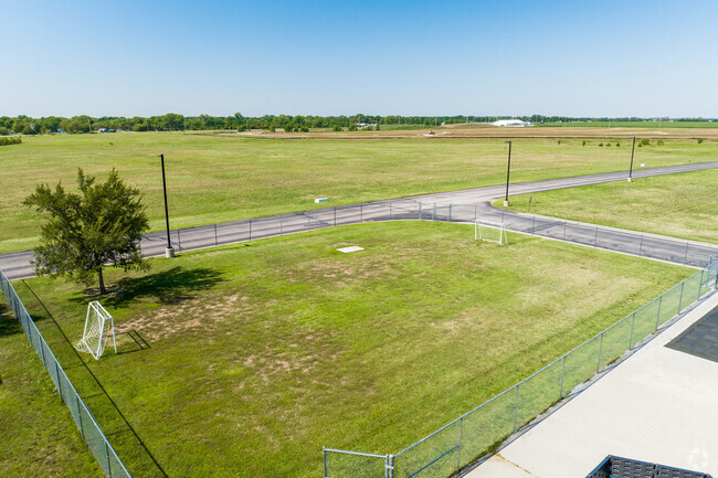 There is a small soccer field at Apollo Elementary School.