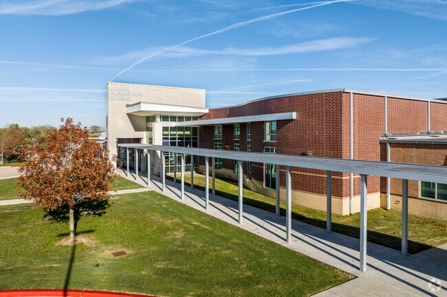 Lomax Elementary School students enjoy a fairly new campus, built in the last ten years.