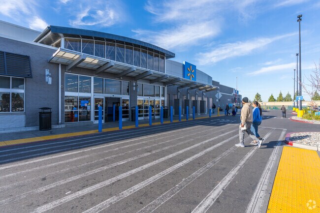 Walmart and small family owned grocery stores are located on Watt Ave in North Highlands.