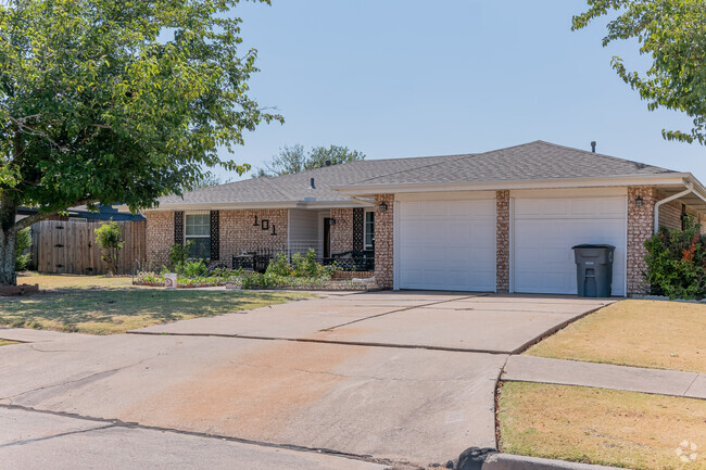Brick ranch-style homes are common in the Almor West area.