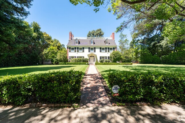 East Arroyo offers stately five-bedroom Colonial Revivals.