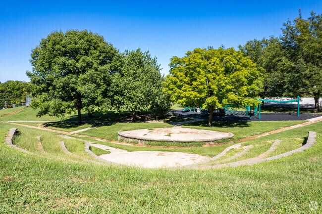 Harrison Elementary School teachers can hold class outside at the amphitheater.