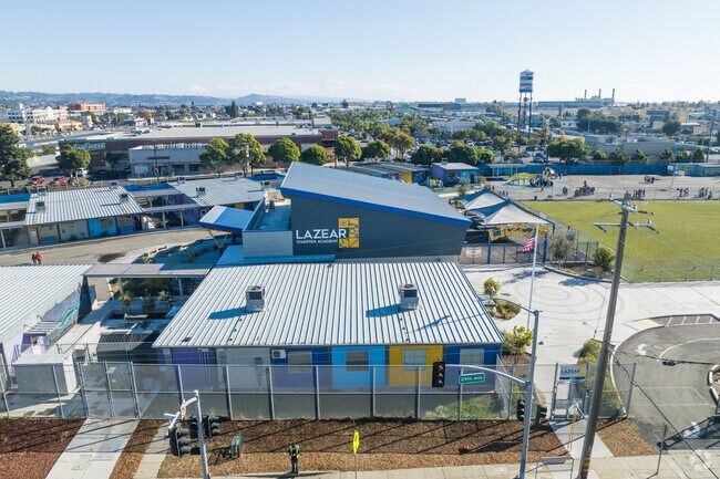 Lazear Charter Academy has a 5 out of 10 on students test scores.