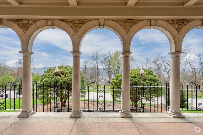 Alms Park Pavilion Stone Archways in Columbia-Tusculum.