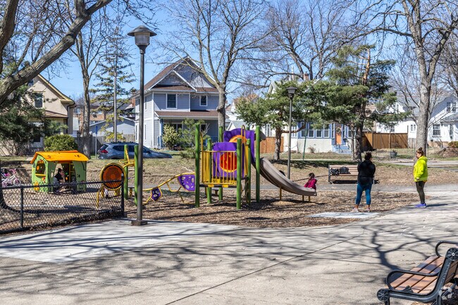 Corcoran Park is the primary neighborhood park and has multiple playgrounds, and sports fields.