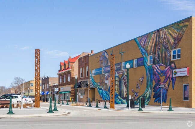 There are a few large murals and art sculptures in the Marshall downtown district.