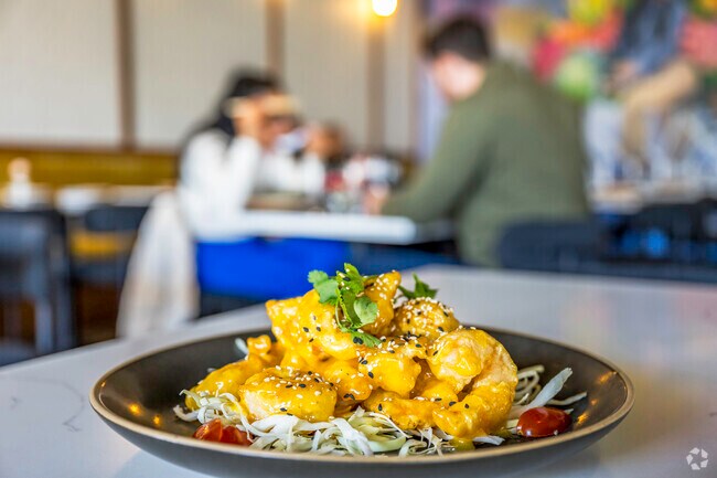 The Honey Crispy Shrimp at Saigon Alley is a local favorite near Frates Ranch.