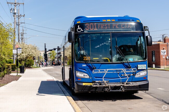 Pace bus stops are available right outside the Wheaton Metra station.