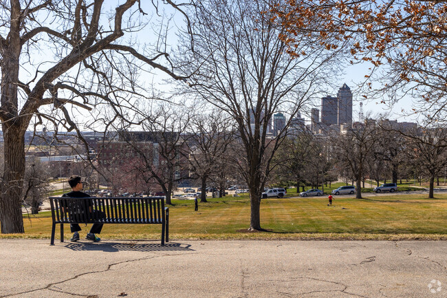The parks around the capitol in Capitol East boast amazing views of downtown.