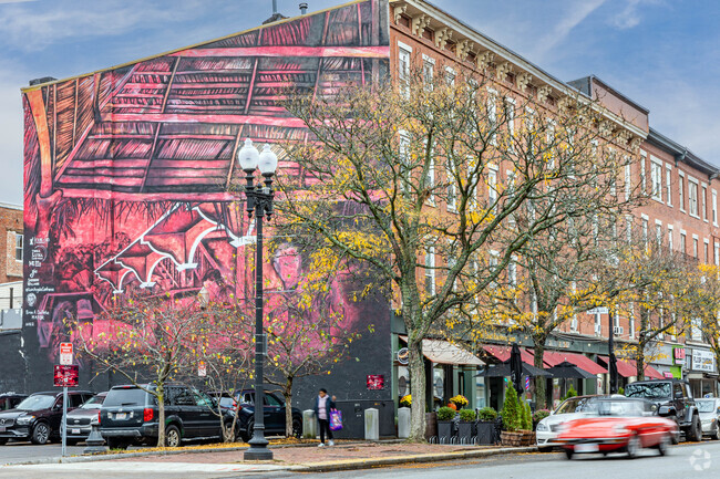 Colonial Heights is filled with large colorful mural throughout the village.