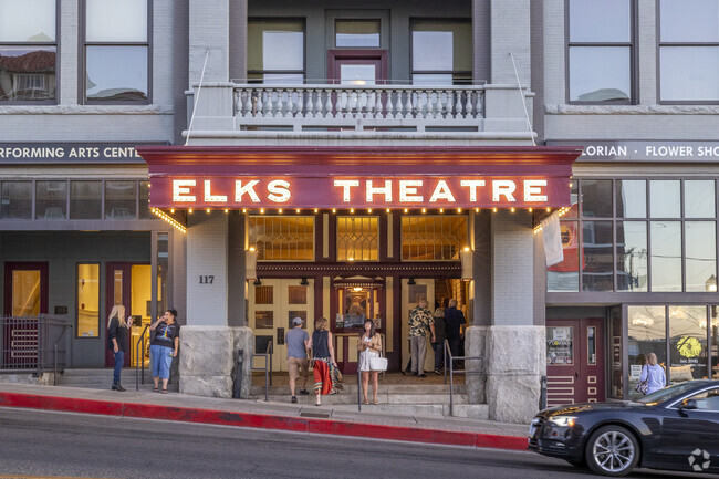 Enjoy a show at the Elks Theater on Gurley St, near Hidden Valley Ranch.