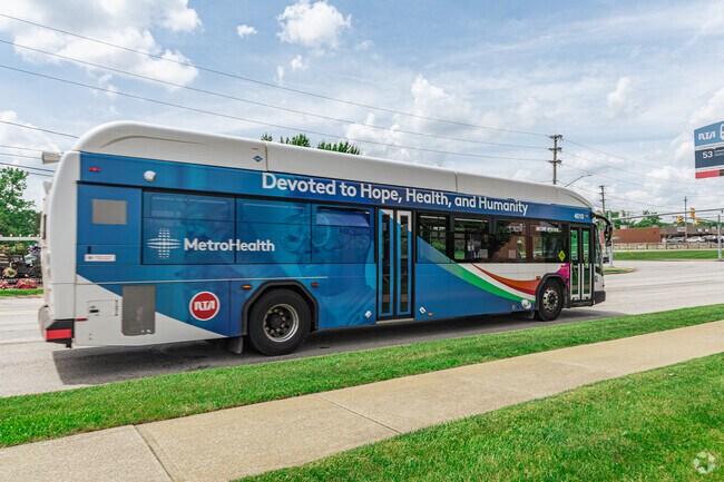 The Metro Healthline bus takes residents to downtown Cleveland.