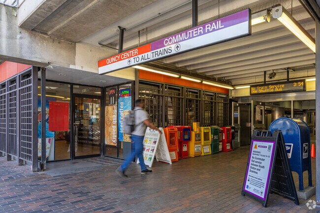 Residents of Adams Shore can access the Red Line and Commuter Rail at the Quincy Center station.