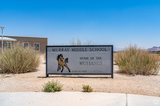 The sign at Murray Middle School welcomes students and staff as they enter the grounds.