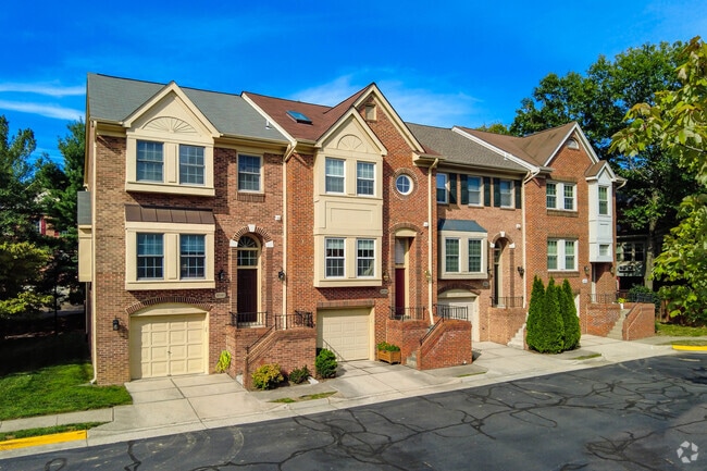 Brick townhomes are a popular housing style in the Old Courthouse neighborhood.