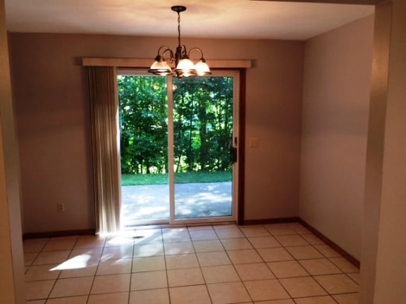 Door from dining room to patio