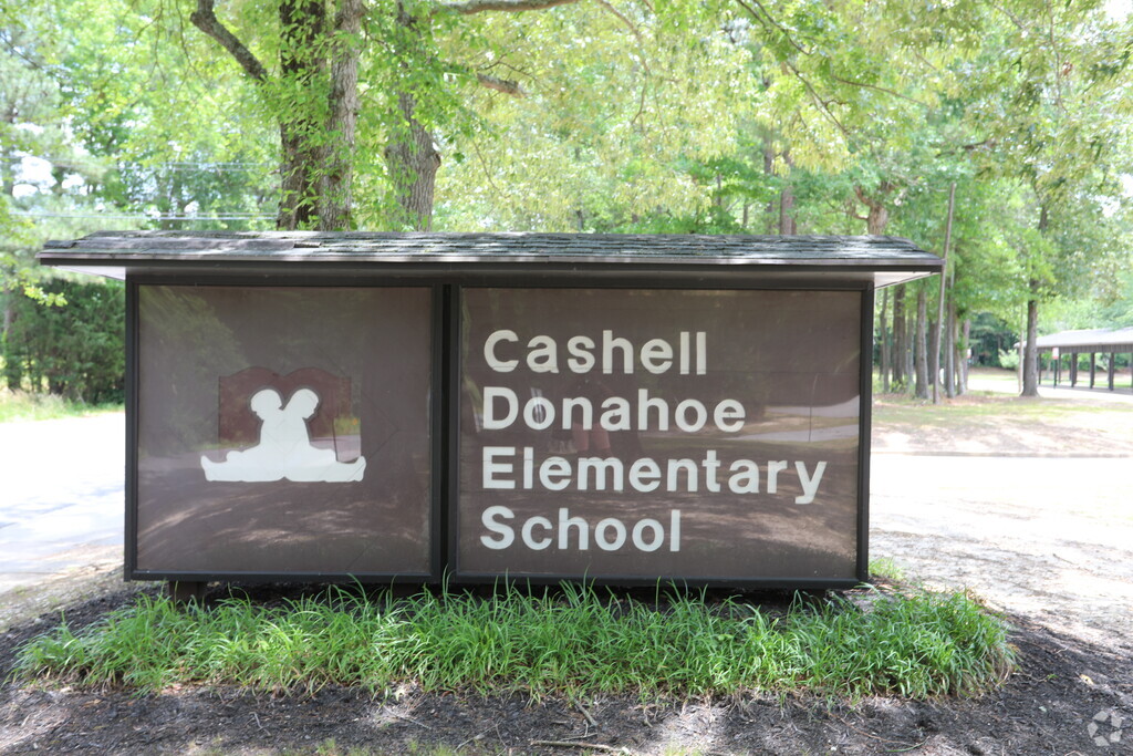This is the sign for Cashell Donahoe Elementary School.