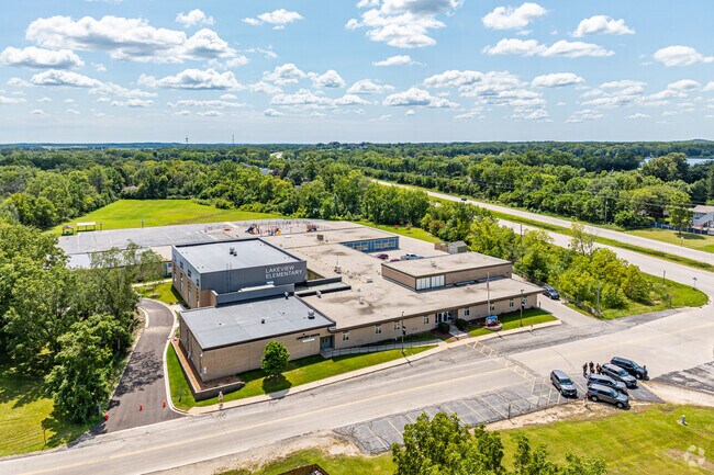 Lakeview Elementary School has a small campus in Wind Lake, Wisconsin.