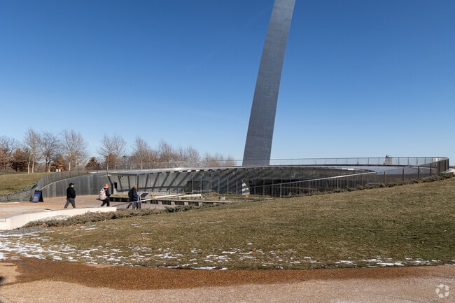 In downtown St. Louis is The Gateway Arch, a 630-foot-tall stainless steel monument.