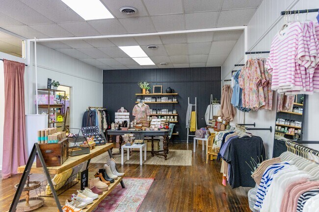 Roo + Co Boutique offers upscale womens clothing off the town square in Lawrenceburg.