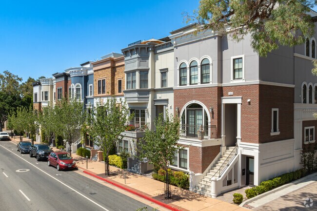 A row of Brownstone homes are walking distance from Downtown San Luis Obispo.