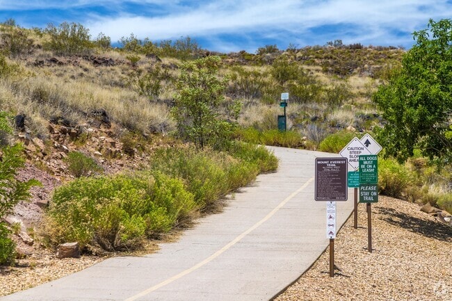 Hiking trails exist just off of the miles of paved sidewalks throughout Coral Canyon.