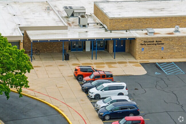 Tecumseh Acres Early Learning Center has ample parking for teachers and parents at events.