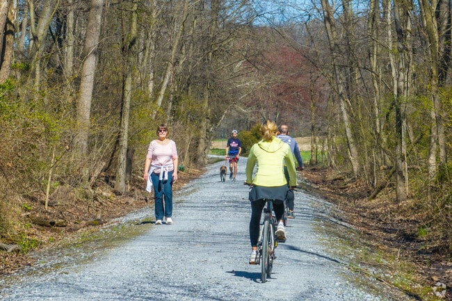 The Conewago Recreation Trail runs for about 5 miles and is just outside of Elizabethtown.