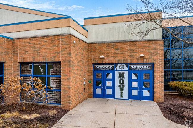 Novi Middle School challenges students by offering an all encompassing curriculum.