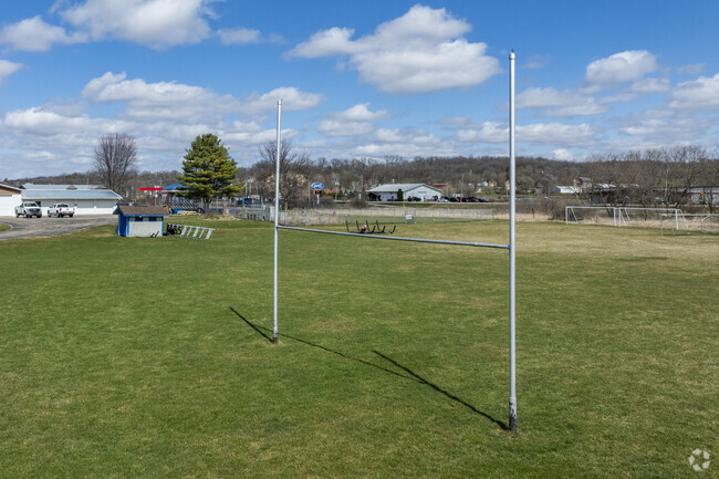 New Glarus Elementary School has an area for football practice.