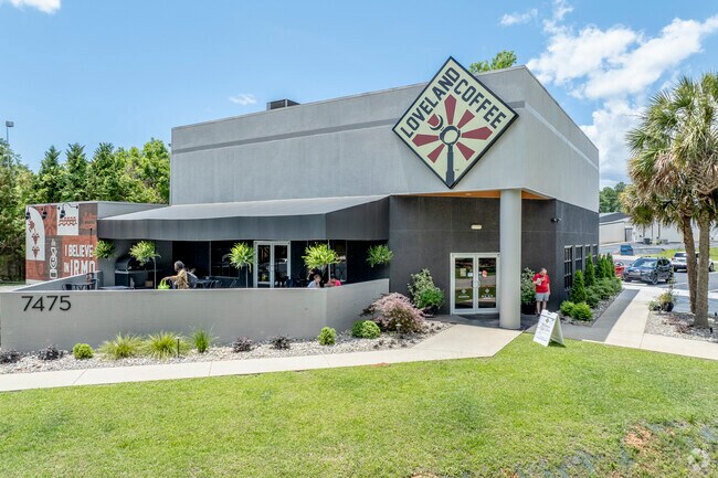 Locals dig the vibe in Loveland Coffee day or night.