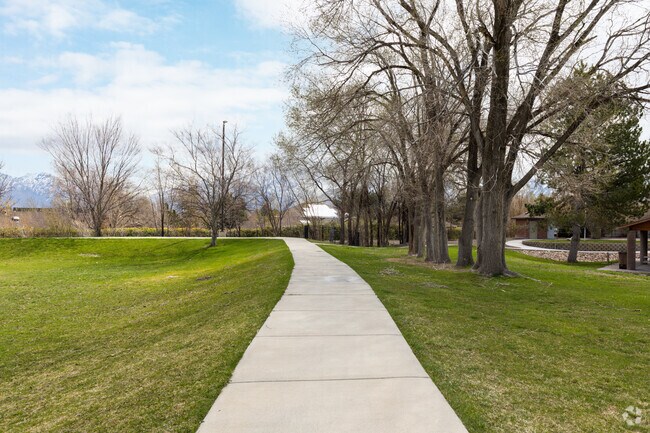 A walking path for joggers and walkers in Browns Meadows Park in Mountain View.