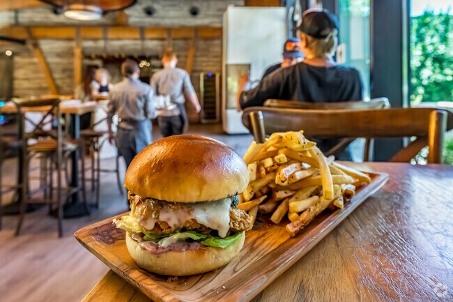 Mosaic Restaurant, near Mistletoe, has the amazing Blueberry Chicken Sando.