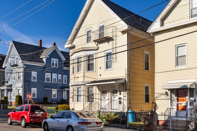 Many Colonial inspired Multi-Families line the streets of Downtown Pawtucket.