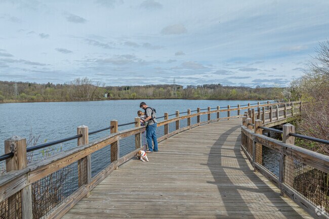 Millennium Park in Walker, Michigan features many boardwalks and hiking trails.