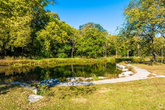 The lagoon at Towl Park offers a relaxing waterside walk and seasonal fishing.