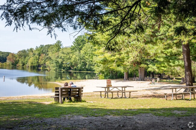 Relax at Hopeville Pond State Park and enjoy sunbathing or swimming in Griswold, CT.