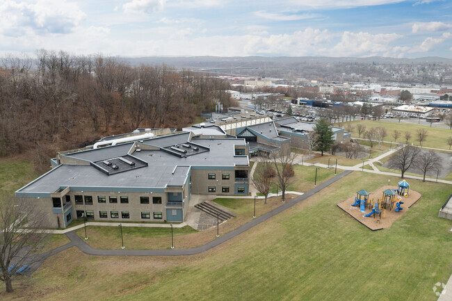 Arbor Hill Elementary has a large campus that is nicely located away from downtown Albany.
