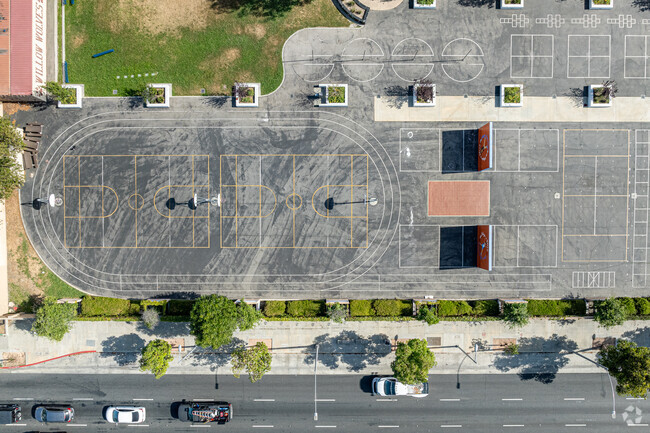 The athletic courts at Willow Elementary School in South Gate.