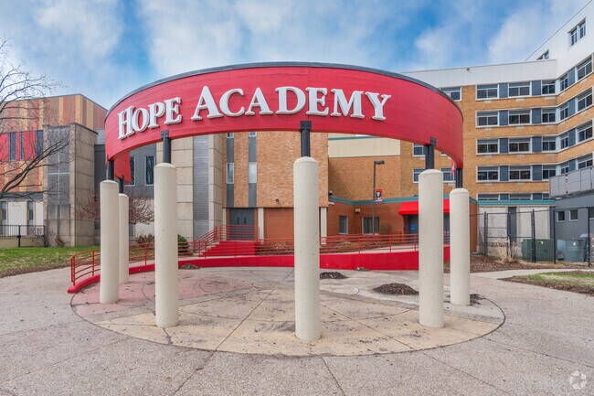 Hope Academy is next to Peavey Park in the Ventura Village neighborhood.