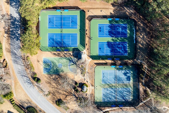 Edenwilde features six lighted tennis courts, perfect for players of all skill levels.