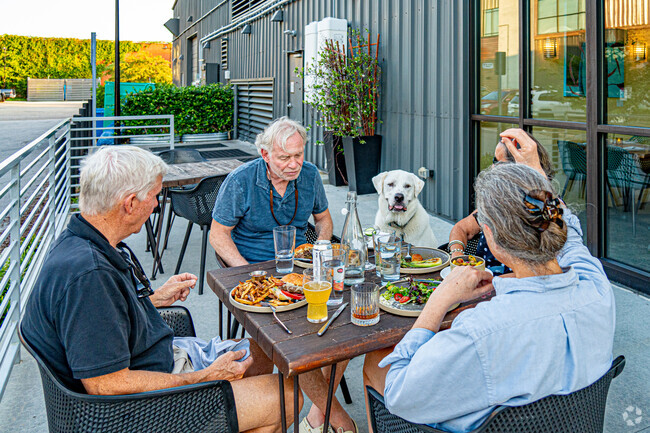Patio dining is a popular past time at Lake Forest's True Blue Butcher and Barrel.