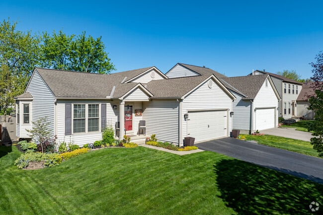 Like a picture of a classic suburb, Hilliard Green has large lots of green grass.