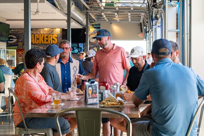 Stadium View Grill gets very busy during lunch hours on warm days.