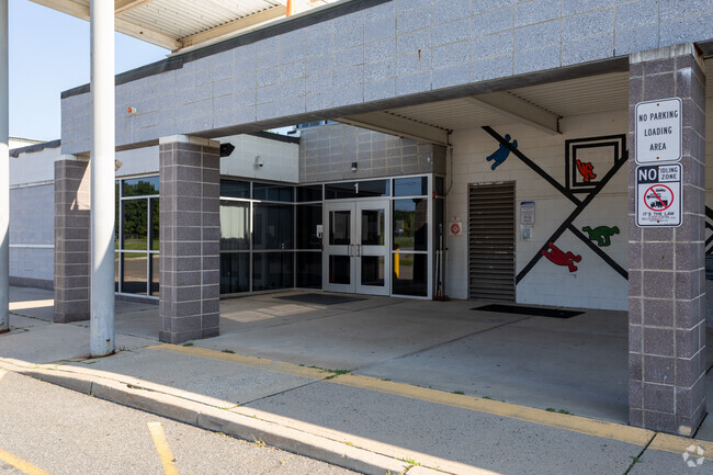 Main entrance to Central Middle School in Branchburg Township.