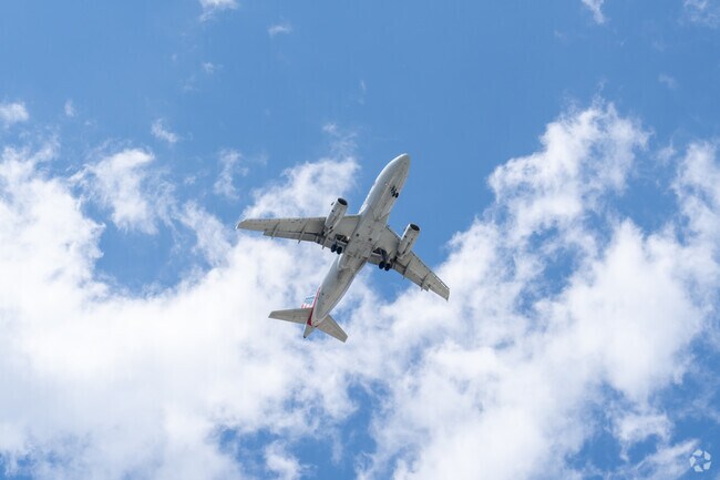 Airplanes landing at Lambert airport can be seen and heard throughout the region.